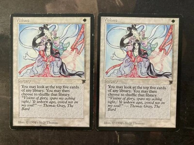 *** LEGENDS Visions x2 *** MP & NM - ENGLISH - DUTY FREE - Vintage Magic MtG - Image 1 of 2