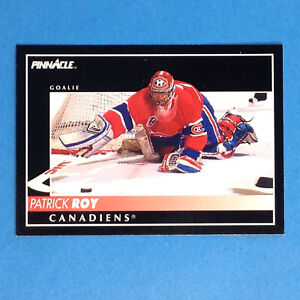 1992-93 Pinnacle #130 Patrick Roy Hockey Card Montreal Canadiens Goalie NHL