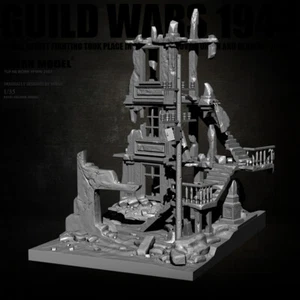 1/35 WW Ⅱ Soldier Ruined buildings GK Unassembled Unpainted DIY Kit - Picture 1 of 5