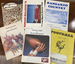 10 programas diferentes de fútbol americano de escuelas secundarias de Texas 1965-97 BORGER.VERNON, WEATHERFORD++ - Imagen 1 de 2