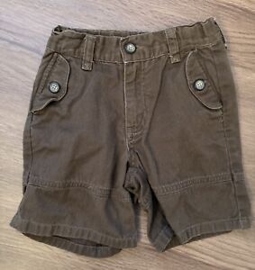 Boys Janie and Jack shorts size 3T Brown adjustable waist