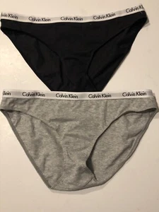Bikini Calvin Klein Ropa Interior QD16460 906 Paquete de 2 Talla M Gris y Negro Nuevo con Etiquetas - Imagen 1 de 4