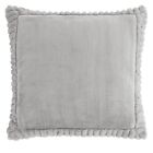 Catherine Lansfield Velvet & Faux Fur Scatter Cushion Cover 55x55cm Silver Grey