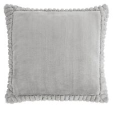 Catherine Lansfield Velvet & Faux Fur Scatter Cushion Cover 55x55cm Silver Grey