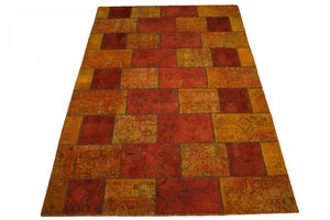 Patchwork Teppich Orange Rot in 300x200cm - Bild 1 von 4