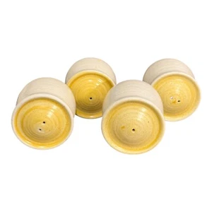 Franciscan Hacienda Gold Set of 4 Salt & Pepper Shakers MCM Large Holes Stoppers - Picture 1 of 5