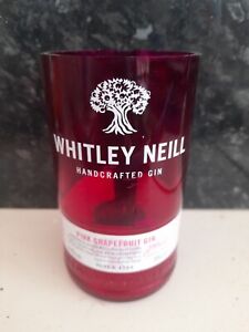 1 WHITLEY NEILL Pink Grapefruit GIN BOTTLE DRINKING GLASS 100% RECYCLED