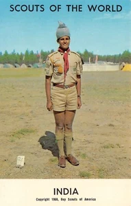 #H3040 BOY SCOUTS OF THE WORLD POSTCARD, INDIA - Picture 1 of 2