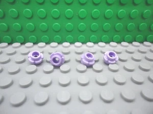 Lego 4 Lavender 1x1 knob with 5 petal edges plant flower NEW - Picture 1 of 1