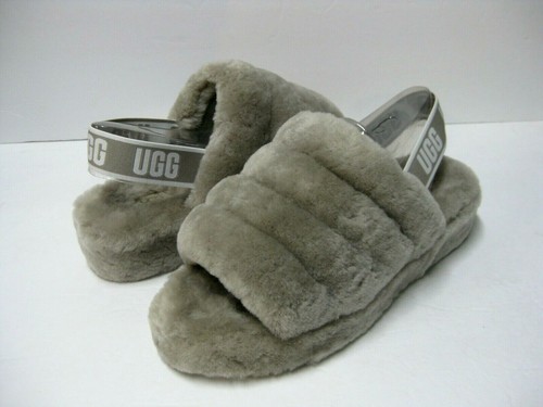 UGG FLUFF YEAH SLIDE DONNA SANDALO CAPRA US 8 UK 6 EU 39