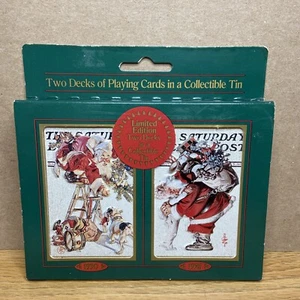1997 Saturday Evening Post Playing Cards Decks Sealed W/ Tin - Bild 1 von 4