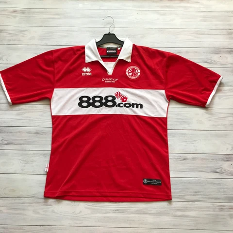 Middlesbrough  2004 - 2005 Home Cup football shirt jersey Errea size M Cover