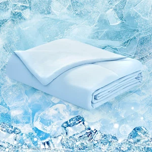 Cooling Comforter Queen, Summer Blanketcold Touch Fabric Absorbs Body Heat, Doub - Picture 1 of 8