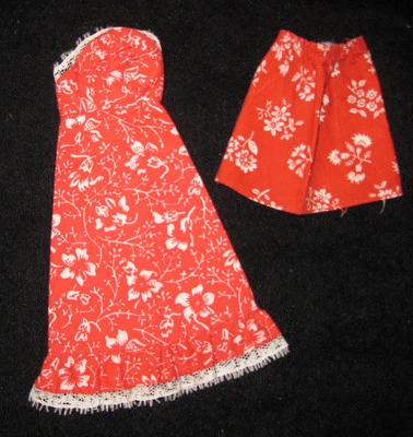 2 ~ BARBIE 罕见复古农民最佳购买物品 ~ 1975-花卉裙 ~ 1977-花卉连衣裙 — 第 1/4 张图片