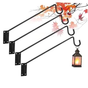 Heavy Duty Deck Bird Feeder Hanger Hook Wall Mounted 13.3 Inch 4 Pack for - Picture 1 of 6