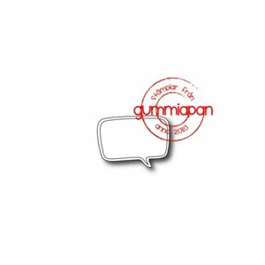 Gummiapan Stanzschablone D190338 - Sprechblase Blase Label Textblase Text Rand - Bild 1 von 1