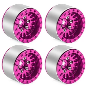 Para 1/24 SCX24 AX24 RC Coche 1.0" Neumático Beadlock Llanta Buje Rueda Llanta Buje - Imagen 1 de 16