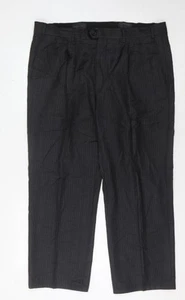 Pantalón a rayas de lana negro para hombre DAKS, 54S - Imagen 1 de 12