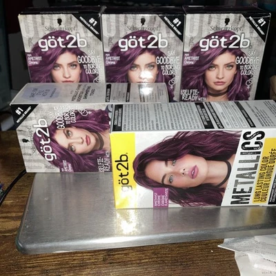Schwarzkopf got2b M69 Amatista Cromo Metálicos Color de Cabello Permanente Paquete de 5 Foto 1 de 4