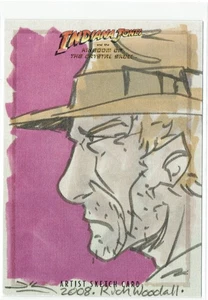 Indiana Jones Kingdom of the Crystal Skull Sketch Card 1/1 Rich Woodall - Picture 1 of 4
