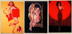 Vintage Pinup Collector 3 Card Set Moran, Ballantyne, Elvgren 1930s–60s Art (E - Picture 1 of 8