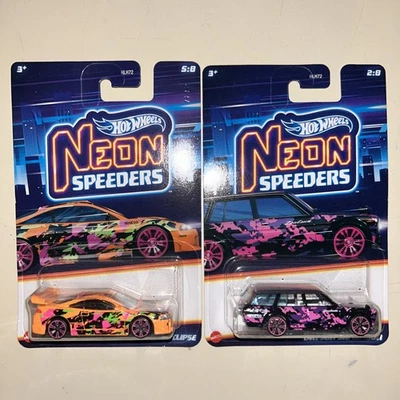 Hot Wheels NEON SPEEDERS Mitsubishi Eclipse y Datsun  Foto 1 de 4