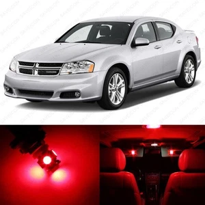 Paquete de 9 luces interiores LED rojas para Dodge Avenger 2008-2014 + herramienta de palanca - Imagen 1 de 6