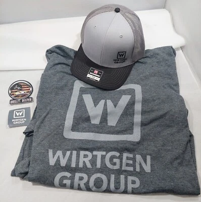 Wirtgen Machinery Richard Hat & Sticker XL Shirt Oilfield  Construction  P188 - Imagem 1 de 4