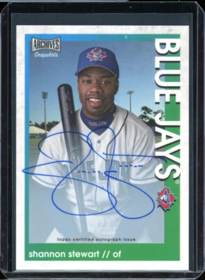 2022 Topps archives SHANNON STEWART autograph AUTO blue jays - Image 1 of 2