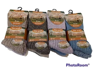 L10736 Ladies Wool Socks short Cushion Sole Outdoor Warm Boot Hike Walking Socks - Picture 1 of 1