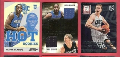 VICTOR OLADIPO & CODY ZELLER ROOKIE JERSEY #d 199 + ELITE & SCORE HOT RC CARD IU - Image 1 of 2