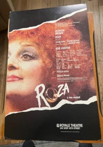 Tarjeta de ventana ""Roza"" marrón Georgia 1987 Broadway FLOP Gilbert Becaud - Imagen 1 de 1