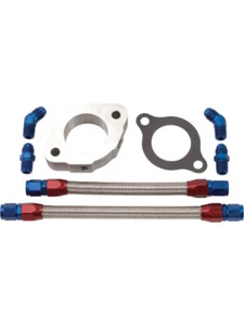 Edelbrock Water Neck Spacer 1-1/8 in Thick Dual 3/8 in NPT Ports Bypass (8095) - Picture 1 of 12