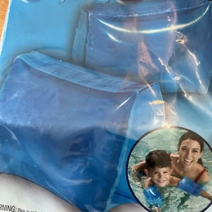 Splash N Swim Inflatable Arm Bands Blue Kids Safety Water Training Pool Outdoor - Picture 1 of 10