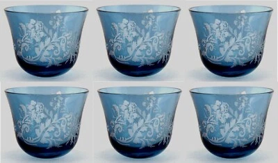 Обетный подсвечник стекло небесно-голубой травленый лист дизайн 3 «Dia 2,5» высоты набор из 6 - Изображение 1 из 3