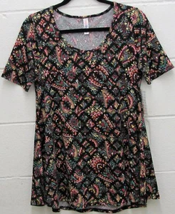LuLaRoe Perfect T Top Swing Shirt Floral Paisley Black Pink Purple Mint XS New - Picture 1 of 10