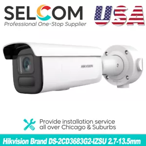 Hikvision Brand DS-2CD3683G2-IZSU Motorized Varifocal Bullet 2.7-13.5mm 5x ZOOM - Picture 1 of 7