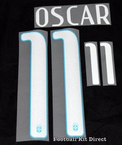 Official Brazil Oscar 11 2014 Football Name/number Set Away Player Size - Picture 1 of 1
