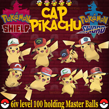 Pokemon Sword & Shield ⚡Cap Pikachu⚡ 8 Event all 6IV LVL 100 Holding MasterBalls