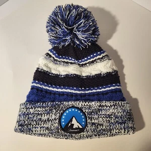 Knit Paramount+ Beanie Pom Hat Cap Patch Embroidered Blue - Picture 1 of 2