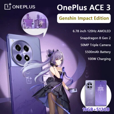Genshin Impact Edition OnePlus Ace 3 5G Snapdragon 8 Gen 2 NFC 5500mAh 100W 50MP - Image 1 of 4