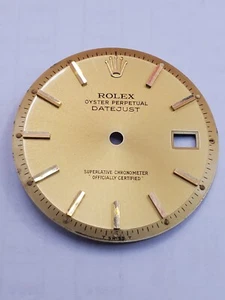 Gebrauchte Rolex Oyster Perpetual Datejust Ref. 1601 Nicht-Quickset goldfarbenes Zifferblatt Teil - Bild 1 von 4