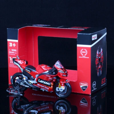 Maisto 1/18 2022 Ducati GP22 Racer #63 Francesco Bagnaia Motorcycle Model Bike - Image 1 of 4