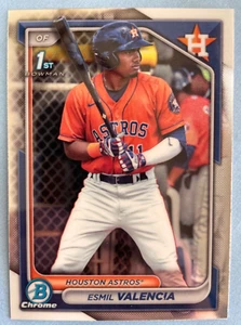 2024 Bowman Chrome Baseball Prospects #BCP-75 Esmil Valencia - Houston Astros - Picture 1 of 2