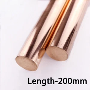 Copper Round Solid Rod Bar Multiple Sizes Length 200mm Diameters 8mm-28mm - Picture 1 of 7