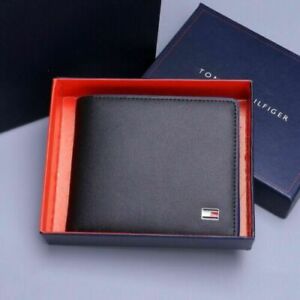  Lot Of 10 Wallet Tommy Hilfiger Genuine Leather For Men's Black Wallet Gift