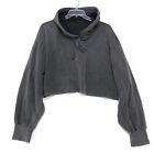Nasty Gal CROP Sweatshirt Hoodie Womens Size 20 XXL 2XL Gray Long Sleeve