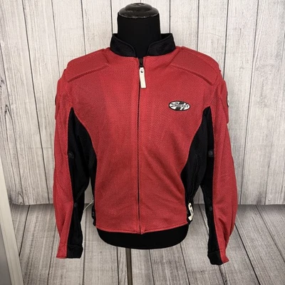 Joe Rocket Phoenix Men's XL Red & Black Padded Full Zip Motorcycle Jacket - Image 1 of 4