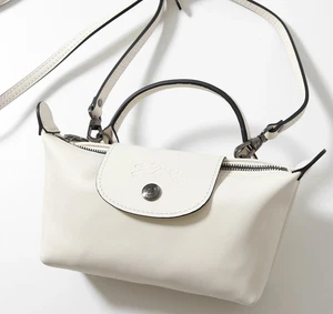NWT White Longchamp Le Pliage Xtra XS Pouch Mini Crossbody One-Handle Outlet - Picture 1 of 6