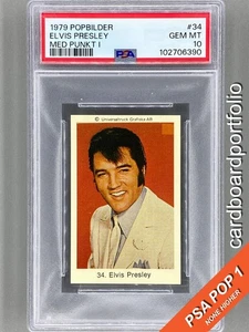 1979 Immagini Pop #34 Elvis Presley Med Punto I PSA 10 Pop 1 (Musica) - Foto 1 di 3